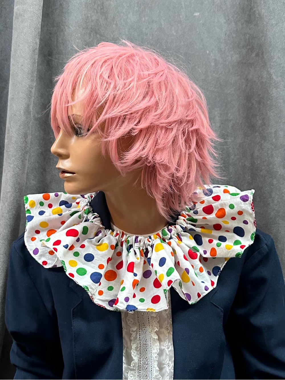 Vintage polka dot clown ruffle collar